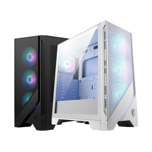 17962-CAJA MSI MAG FORGE 320R AIRFLOW WHITE,1x2.5"+2x2.5"/3.5",3x120MM+1x120MM (ARGB),2xUSB3.2,+AUDIO+MICRO,RGB,MID-TOWE