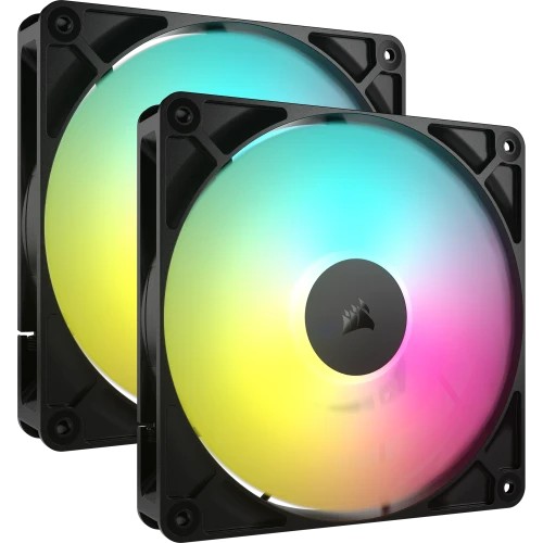 18015-Corsair RS140 ARGB Carcasa del ordenador Ventilador 14 cm Negro 2 pieza(s)