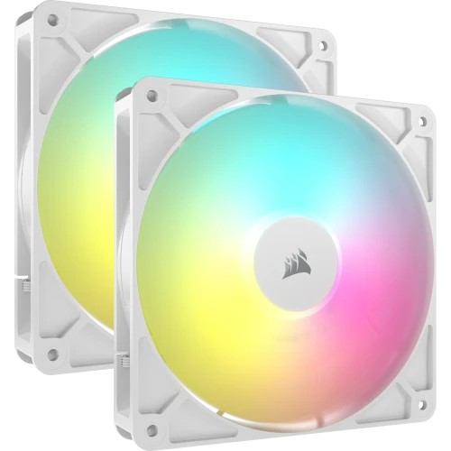18024-Corsair RS140 ARGB Carcasa del ordenador Ventilador 14 cm Blanco 2 pieza(s)