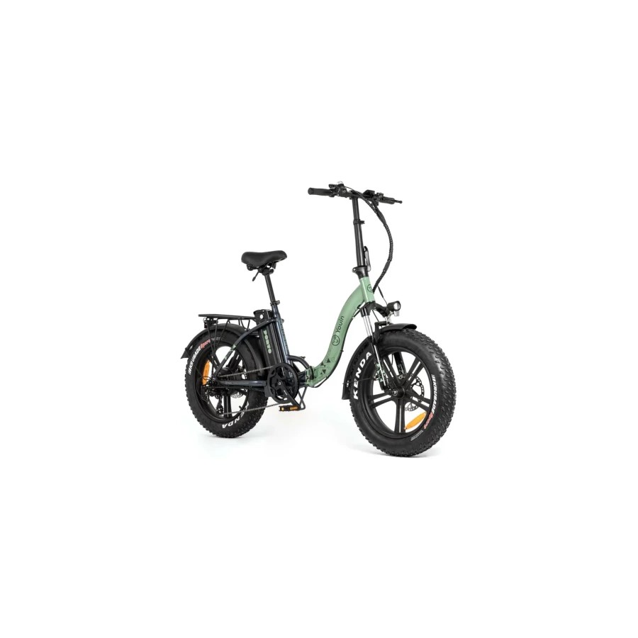 18058-EBIKE  PORTO II - URBAN - FAT 20" X 4  -F.HIDRAULICO - BAT.EXTRAIBLE  - VERDE