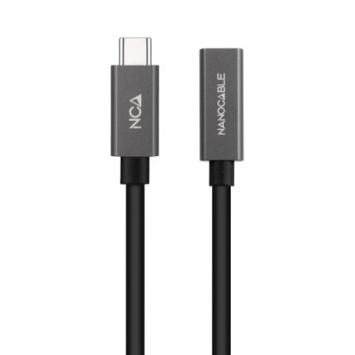 Nanocable Cable Prolongador USB C 32 Gen2x2 20Gbps 3A 4K 60Hz USB C M USB C H Negro 2 m