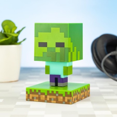 18156-LAMPARA ICONS ZOMBIE MINECRAFT 12 CM PALADONE REDSTRING PP6592MCFV2