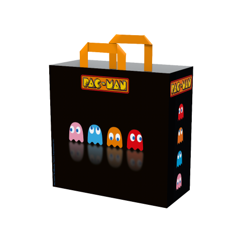 18214-BOLSA DE COMPRA PAC-MAN (FANTASMAS) KONIX REDSTRING 78441120928