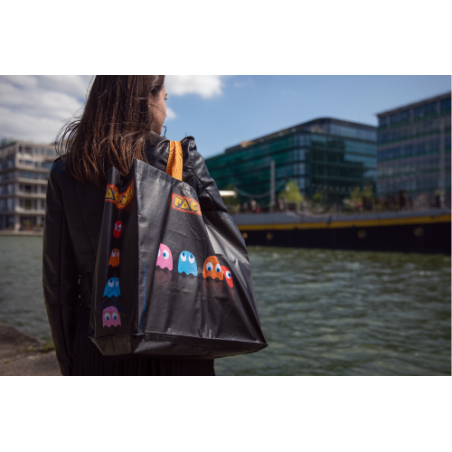 18215-BOLSA DE COMPRA PAC-MAN (FANTASMAS) KONIX REDSTRING 78441120928