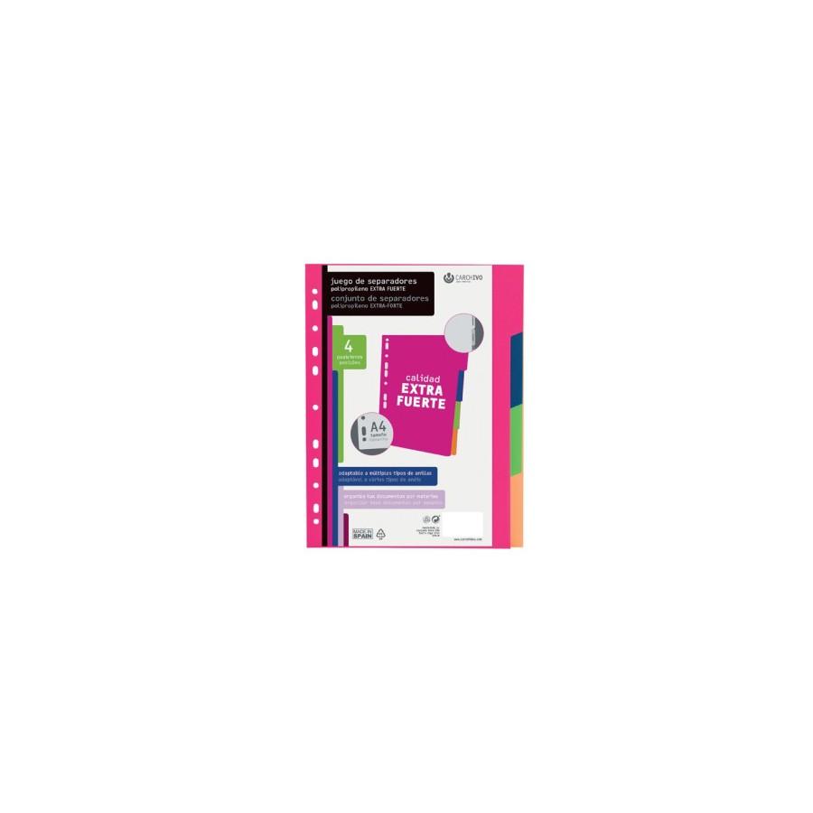 1836-CARCHIVO 49050699 divisor Polipropileno (PP) Multicolor 1836-CARCHIVO 49050699 divisor Polipropileno (PP) Multicolor