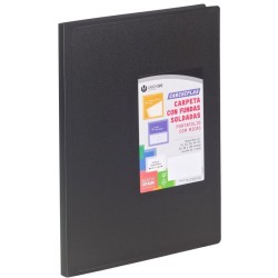 1841-CARPETA CARCHIPLAS-BOOK A4 POLIPROPILENO 20 FUNDAS SOLDADAS NEGRO CARCHIVO 50302006