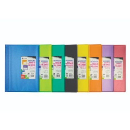 1844-CARPETA CARCHIPLAS-BOOK A4 POLIPROPILENO 20 FUNDAS SOLDADAS AZUL CARCHIVO 50302050