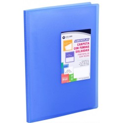 1851-CARPETA CARCHIPLAS-BOOK A4 POLIPROPILENO 50 FUNDAS SOLDADAS AZUL CARCHIVO 50305050