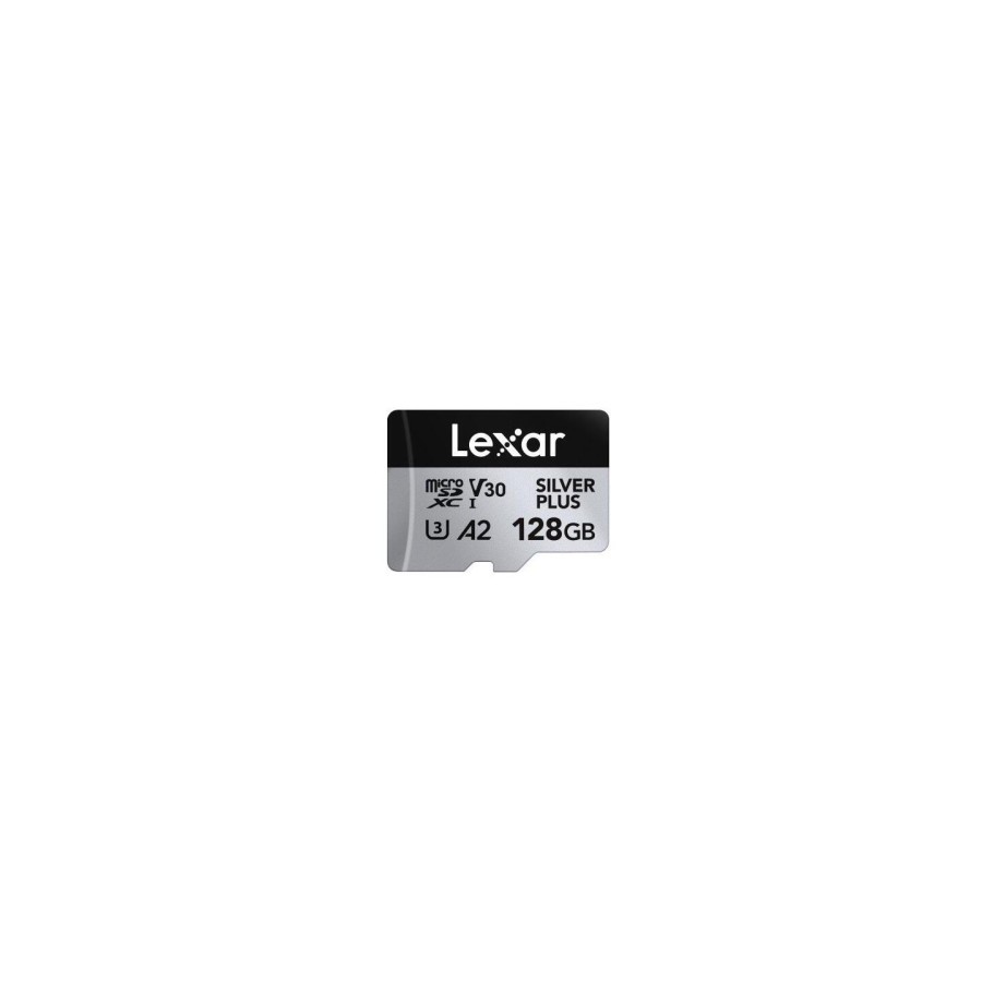 18553-LEXAR 128GB LEXAR HIGH-PERFORMANCE SILVER PLUS MICROSDXC UHS-I, UP TO 205MB/S READ 150MB/S WRITE C10 A2 V30 U3,WIT