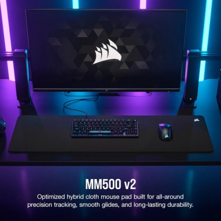 18598-ALFOMBRILLA CORSAIR MM500 V2 GAMING, NEGRO, TALLA L  CH-941B161-WW