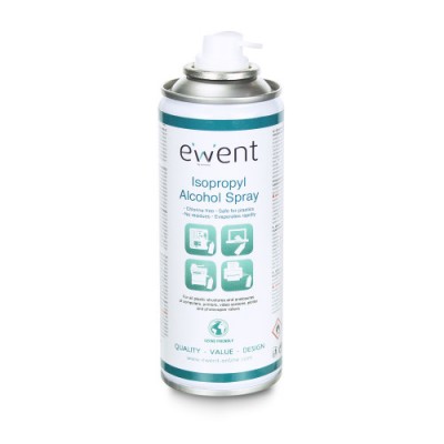 Ewent EW5613 kit de limpieza para computadora Impresora Espray para limpieza de equipos 200 ml