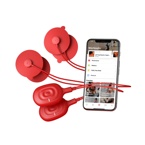 18684-Theragun PowerDot 2.0 Duo estimulador muscular electronico Unidad de electrodos Rojo