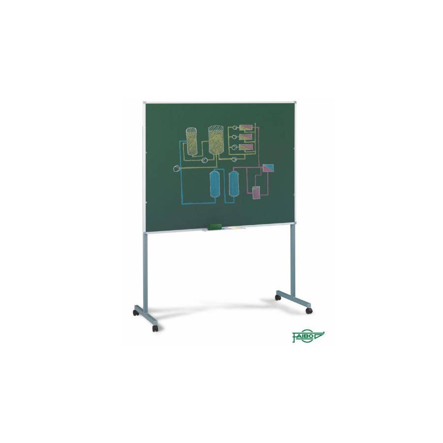 1869-JUEGO SOPORTE METALICO CON RUEDAS PARA PIZARRAS FAIBO 190X60 CM. FAIBO 18RT