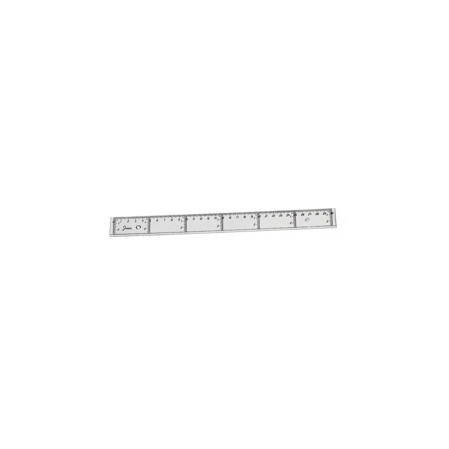 1879-REGLA PLANA TRANSPARENTE EN PLASTICO INYECTADO 30 CM. FAIBO 41130