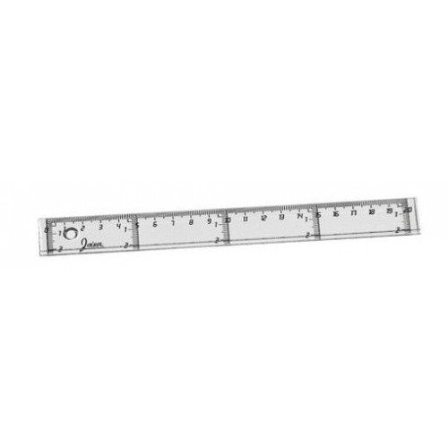 1880-REGLA PLANA TRANSPARENTE EN PLASTICO INYECTADO 20 CM. FAIBO 41120