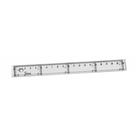 1880-REGLA PLANA TRANSPARENTE EN PLASTICO INYECTADO 20 CM. FAIBO 41120