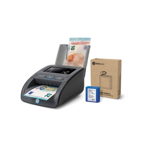 18903-PACK DETECTOR BILLETES FALSOS 155-S + APILADOR  RS-100 + BATERIA RECLARGABLE LB-105 SAFESCAN 112-0732