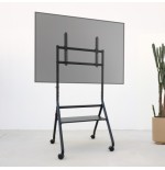18932-TooQ iDREAMS Soporte de Suelo con Ruedas para Pantalla 37"-86", Negro
