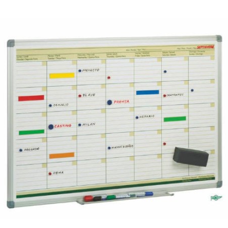 1897-PLANING MENSUAL MAGNETICO CON MARCO DE ALUMINIO 60X90 CM. FAIBO PLM