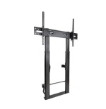 18970-TooQ Lottus Soporte de Suelo/Pared Fijo con Regulacion de Altura para Pantallas 55"-100", Negro