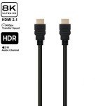 19008-EWENT ULTRA HIGH SPEED HDMI 2.1 CABLE WITH ETHERNET, BLACK, M/M 8,0M, 8K@60HZ, HDR