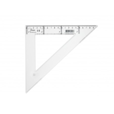 1904-ESCUADRA TRANSPARENTE EN PLASTICO INYECTADO GRADUADO Y BISELADO 30 CM. FAIBO 41230
