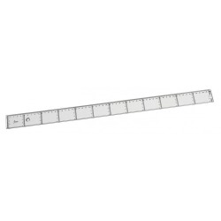 1906-REGLA PLANA TRANSPARENTE EN PLASTICO INYECTADO GRADUADO Y BISELADO 60 CM. FAIBO 41160