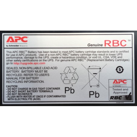19081-APC APCRBC140 bateria para sistema ups Sealed Lead Acid (VRLA) 192 V