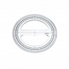 1910-CIRCULO TRANSPARENTE EN PLASTICO INYECTADO GRADUADO Y BISELADO 12 CM. FAIBO 220