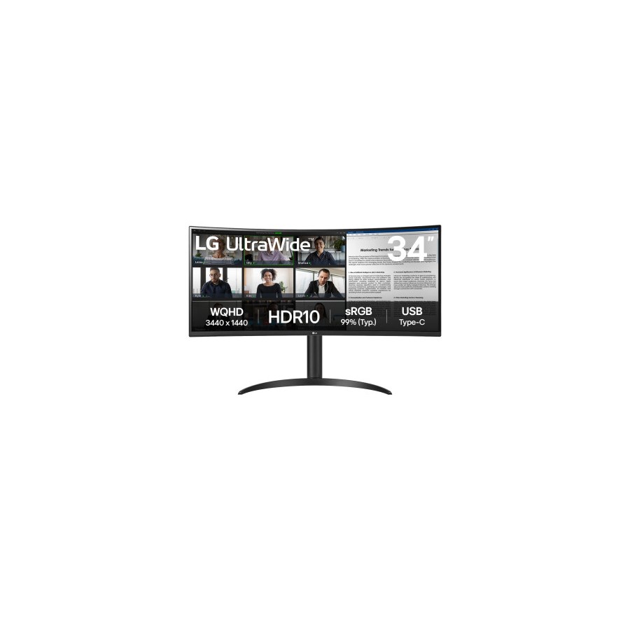 19268-LG 34WR50QK-B pantalla para PC 86,4 cm (34") 3440 x 1440 Pixeles Wide Quad HD Negro 19268-LG 34WR50QK-B pantalla para PC 86,4 cm (34") 3440 x 1440 Pixeles Wide Quad HD Negro
