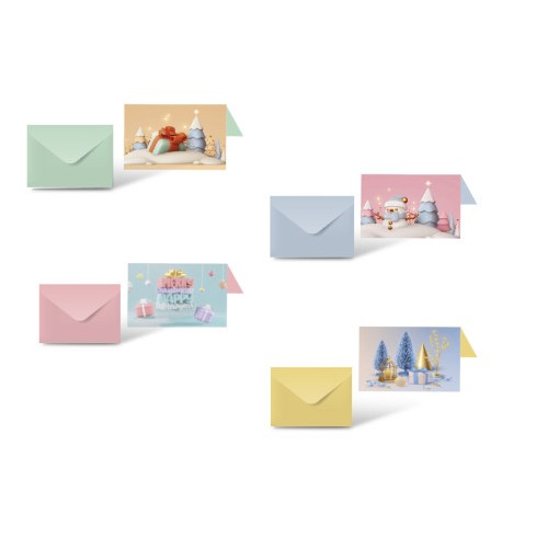19372-TARJETA FELICITACION NAVIDAD PASTEL BISMARK 332935