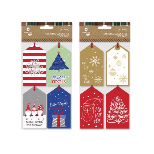 19374-TARJETAS COLGANTES NAVIDAD 20 UND BISMARK 332923