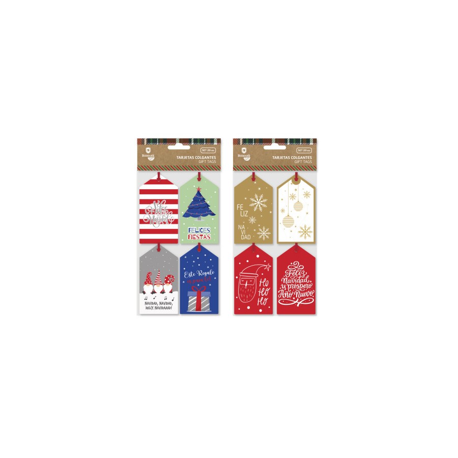 19374-TARJETAS COLGANTES NAVIDAD 20 UND BISMARK 332923
