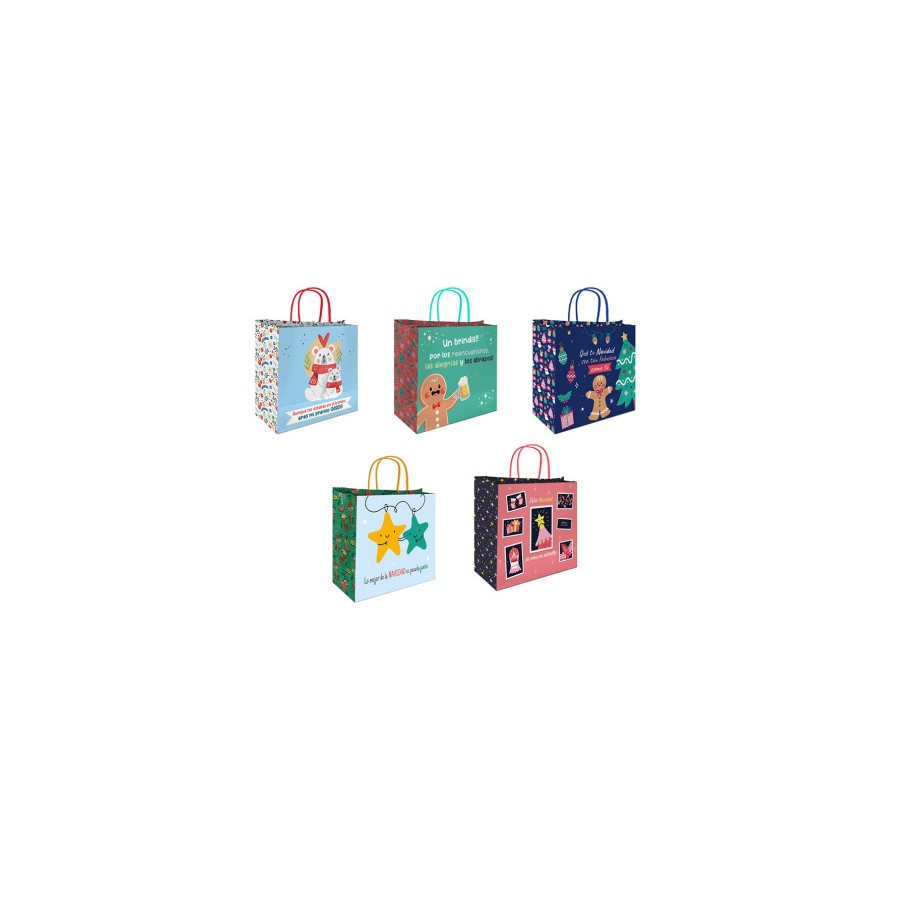 19381-BOLSA CELULOSA NAVIDAD MENSAJES BISMARK 331663