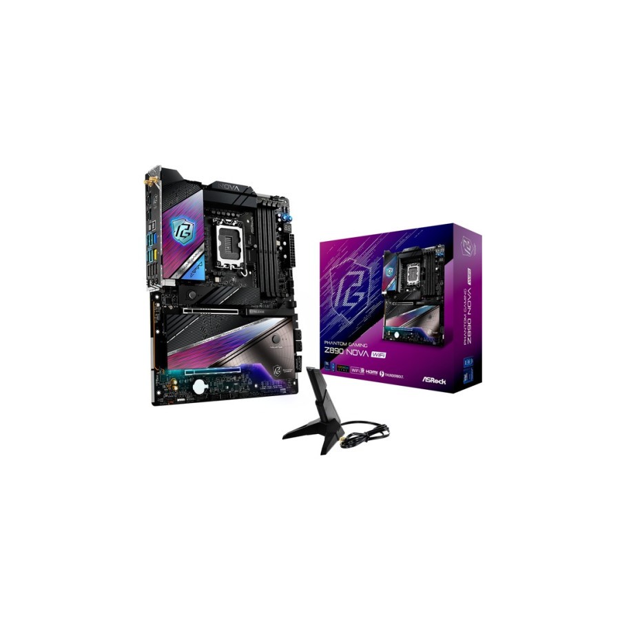 19399-PLACA ASROCK Z890 NOVA WIFI,INTEL,1851,Z890,4DDR5,256GB,1HDMI+2THUNDERBOLT,4SATA3+4M.2,1X5 +1X2.5 GBLAN,WIFI7+BT5. 19399-PLACA ASROCK Z890 NOVA WIFI,INTEL,1851,Z890,4DDR5,256GB,1HDMI+2THUNDERBOLT,4SATA3+4M.2,1X5 +1X2.5 GBLAN,WIFI7+BT5.