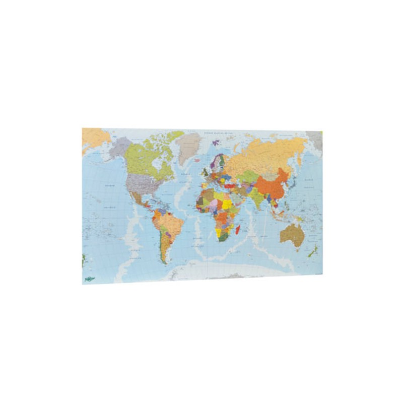 1944-MAPA MUNDI PLASTIFICADO SIN MARCO ENROLLADO 84X140 CM. FAIBO 173G