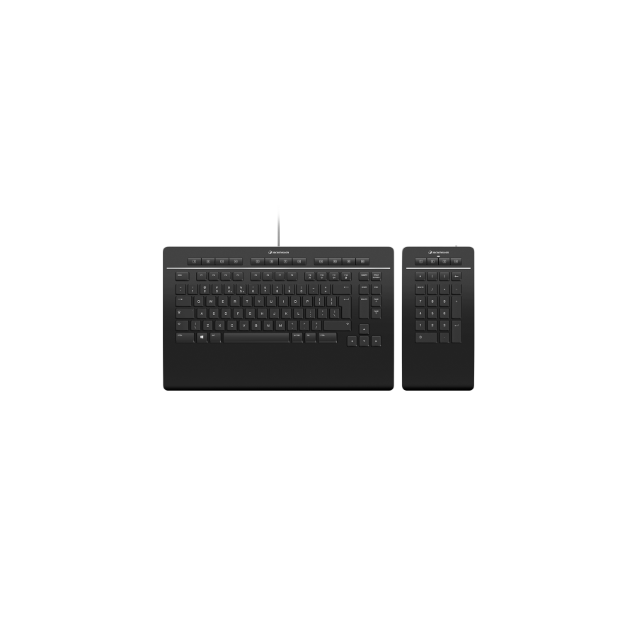 19445-3Dconnexion Keyboard Pro with Numpad teclado Oficina USB + RF Wireless + Bluetooth QWERTZ Aleman Negro 19445-3Dconnexion Keyboard Pro with Numpad teclado Oficina USB + RF Wireless + Bluetooth QWERTZ Aleman Negro