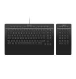 19445-3Dconnexion Keyboard Pro with Numpad teclado Oficina USB + RF Wireless + Bluetooth QWERTZ Aleman Negro