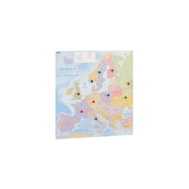 1946-MAPA EUROPA PLASTIFICADO SIN MARCO ENROLLADO 119X93 CM. FAIBO 163G