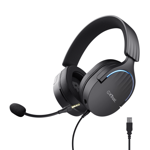 19469-Trust GXT 490 FAYZO Auriculares Alambrico Diadema Juego USB tipo A Negro