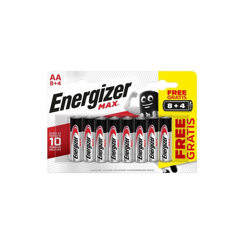 1957-BLISTER 8 + 4 PILAS MAX TIPO LR6 (AA) ENERGIZER E301531604 1957-BLISTER 8 + 4 PILAS MAX TIPO LR6 (AA) ENERGIZER E301531604