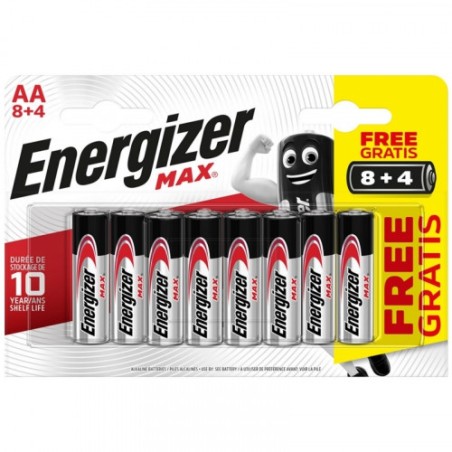 1957-BLISTER 8 + 4 PILAS MAX TIPO LR6 (AA) ENERGIZER E301531604