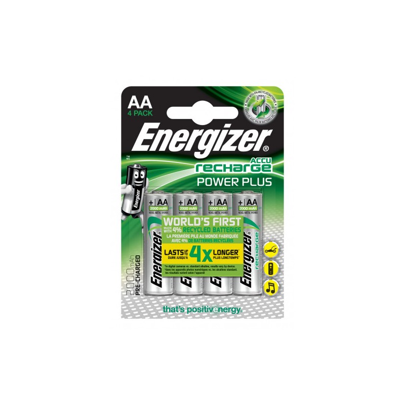 1969-BLISTER 4 PILAS RECARGABLES POWER PLUS POTENCIA 2000 MAH TIPO HR6 ENERGIZER E300626700 1969-BLISTER 4 PILAS RECARGABLES POWER PLUS POTENCIA 2000 MAH TIPO HR6 ENERGIZER E300626700