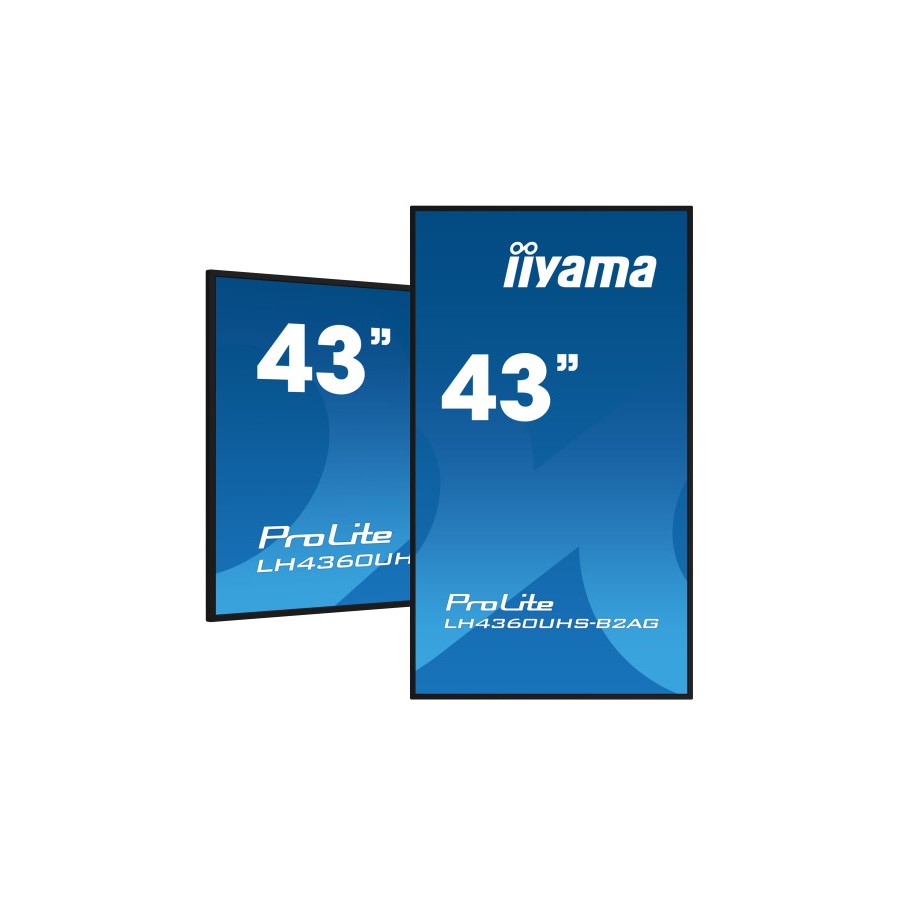 19698-MONITOR IIYAMA 43" 3840X2160, UHD, 500CD/M2, MM 2X 10W, 3X HDMI, USB X2 (V2.0), WIFI, PLUG DDC2B / RS232C XL, IIS 19698-MONITOR IIYAMA 43" 3840X2160, UHD, 500CD/M2, MM 2X 10W, 3X HDMI, USB X2 (V2.0), WIFI, PLUG DDC2B / RS232C XL, IIS