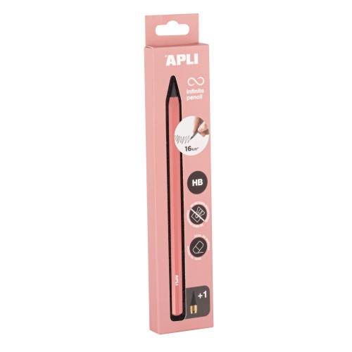 19705-LAPIZ INFINITO HB CUERPO COLOR ROSA APLI 19803