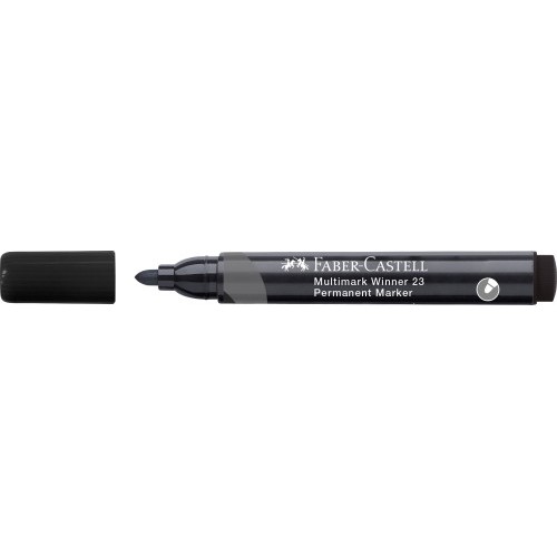 19745-MARCADOR MULTIMARK WINNER 23 NEGRO PUNTA CONICA Y SIN CLIP FABER CASTELL 453397