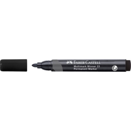 19745-MARCADOR MULTIMARK WINNER 23 NEGRO PUNTA CONICA Y SIN CLIP FABER CASTELL 453397