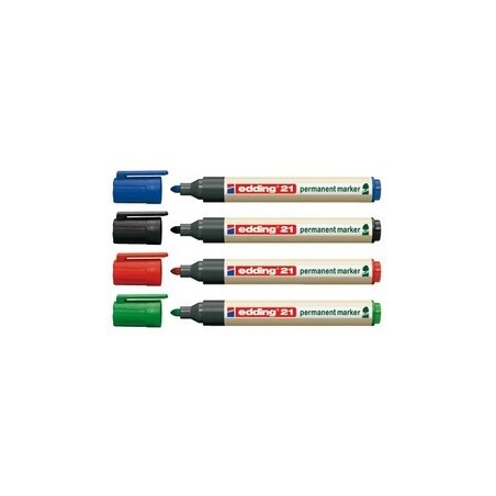 19749-MARCADOR PERMANENTE EDDING ECOLINE 21 COLOR AZUL EDDING 21-003