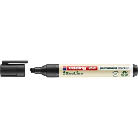 19751-MARCADOR PERMANENTE EDDING ECOLINE 22 COLOR NEGRO EDDING 22-001
