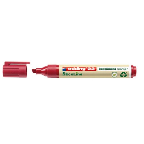19753-MARCADOR PERMANENTE EDDING ECOLINE 22 COLOR ROJO EDDING 22-002